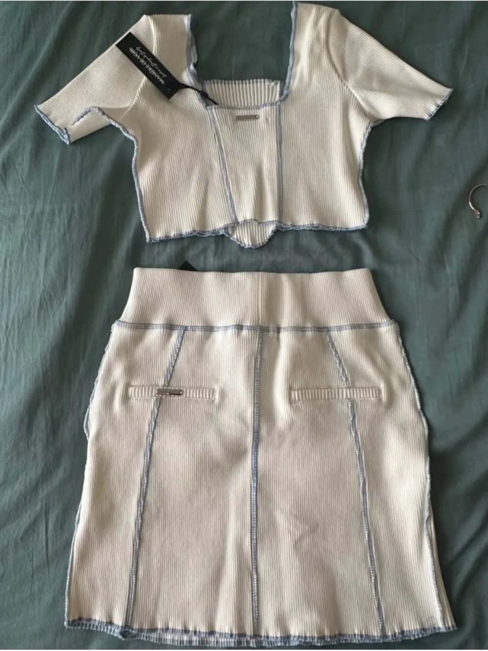 Crop Top + Mini Skirt Co-Ord Set - NWT - Picture 3 of 5